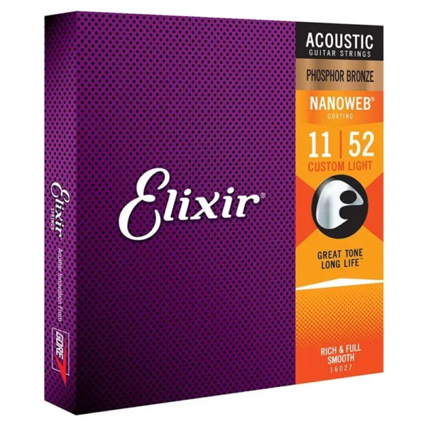 Encordoamento Violão Aço Elixir .011 16027 Phosphor Bronze