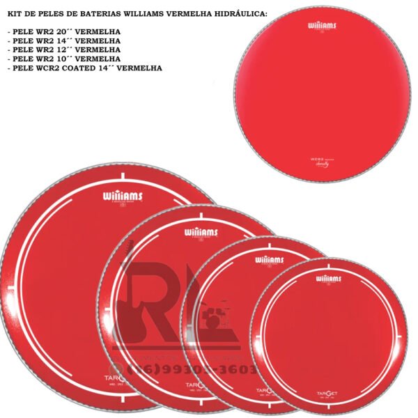 KIT PELE WILLIAMS 10´´ 12´´ 14´´ 20´´ + 14´´ POROSA
