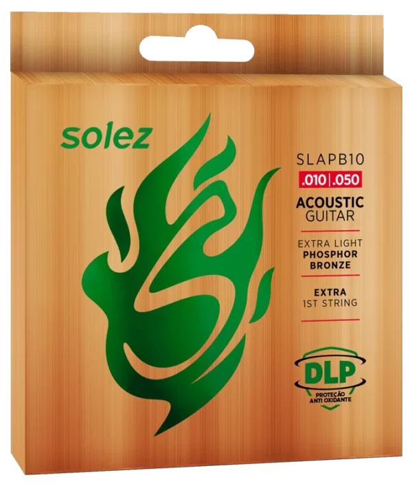 SLATB10 – Encordoamento para Violão Aço Bronze Solez 85/15 0.010