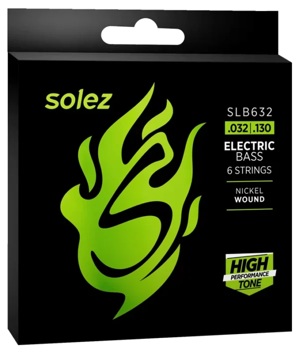 SLB632 – ENCORDOAMENTO SOLEZ PARA CONTRABAIXO 6 CORDAS CALIBRE 0.027”/0.125”
