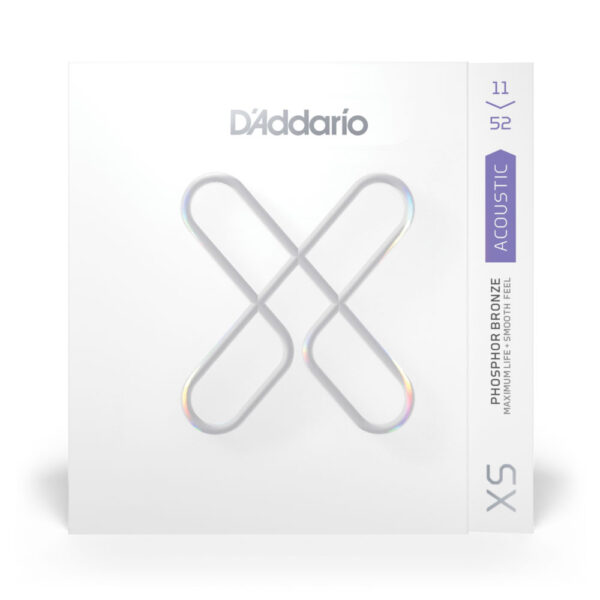 Encordoamento Para Violão Aço Revestido 11-52 Tensão Leve-Custom D'Addario XS Phosphor Bronze XSAPB1152