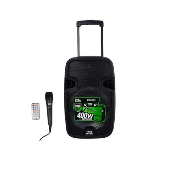 CAIXA DE SOM ATIVA PRO BASS STREET 12 BLUETOOTH 400W BATERIA