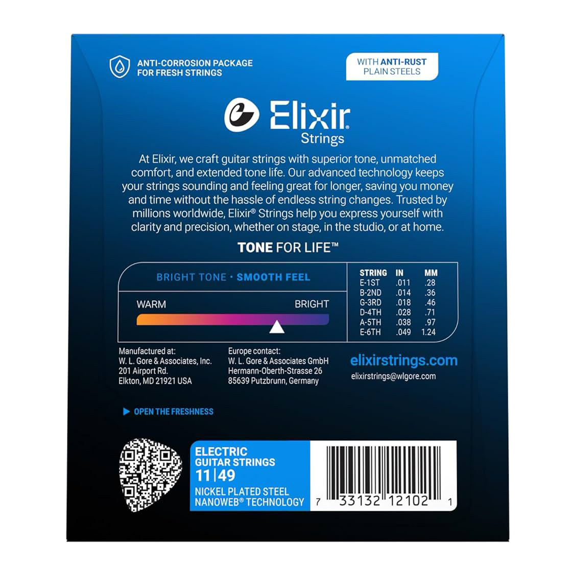 Corda Elixir Nanoweb 011 Super Light para Guitarra - Imagem 2