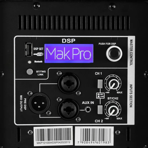 Kit Subwoofer MK-1010SW MAKPRO Com 2 Caixas MK-2.4SQ - Imagem 6
