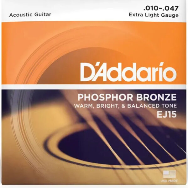 ENCORDOAMENTO VIOLAO ACO D'ADDARIO EJ15 010 PHOSPHOR BRONZE