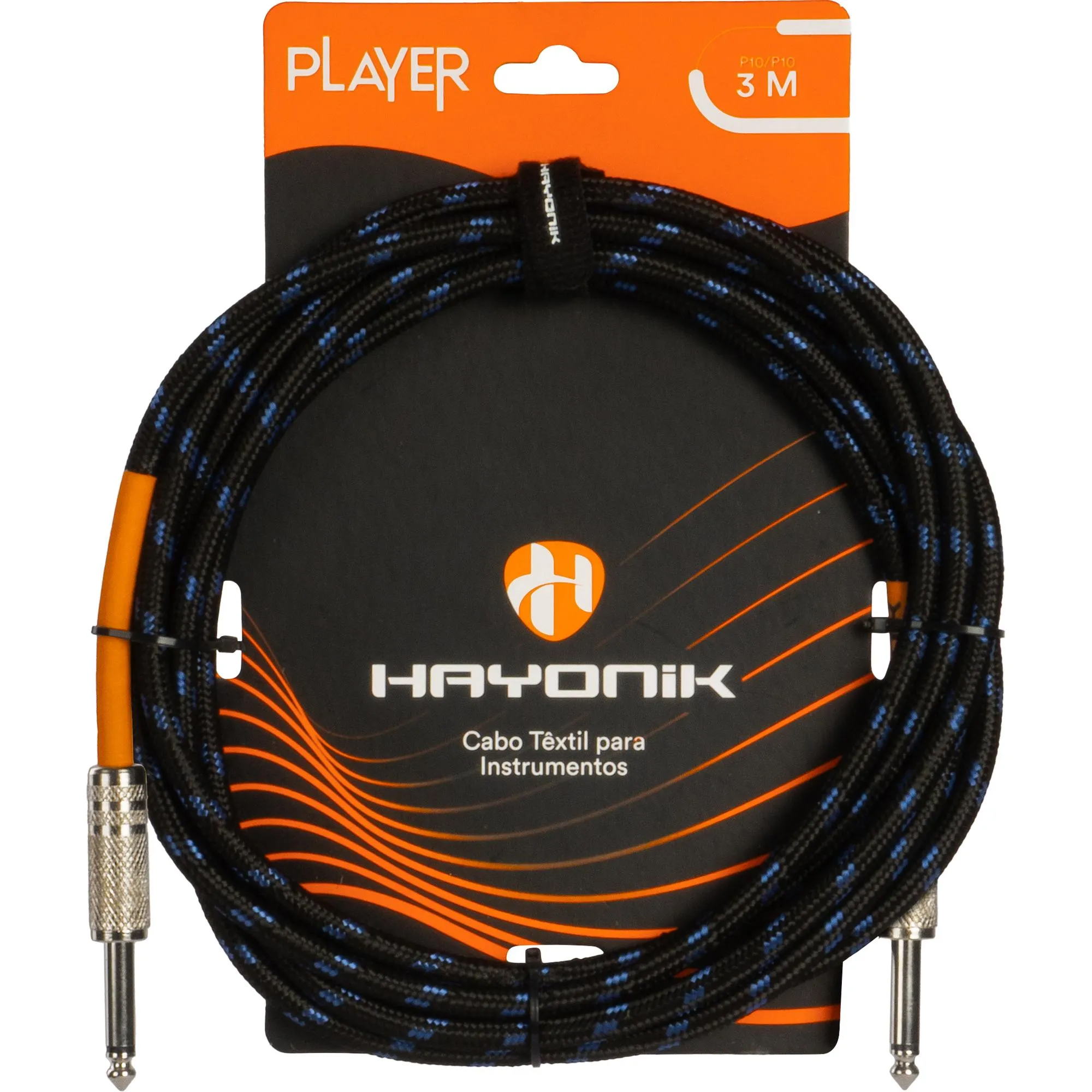 Cabo para Guitarra Hayonik P10/P10 textil 3m
