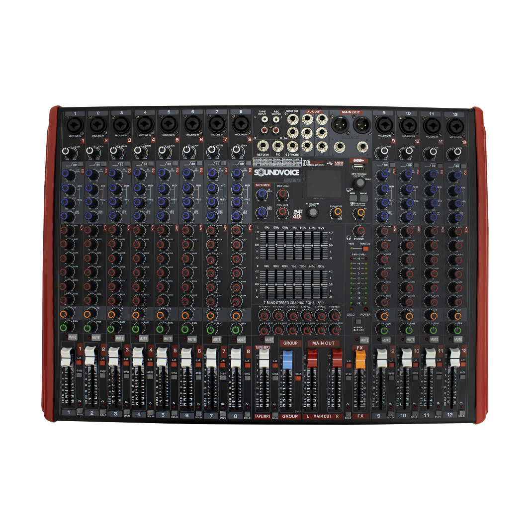 Mesa de Som SoundVoice MS12.7 Platina