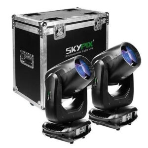 Moving Beam 250 9r 250w Skypix Bivolt 17 Canais Kit Com 2 Un
