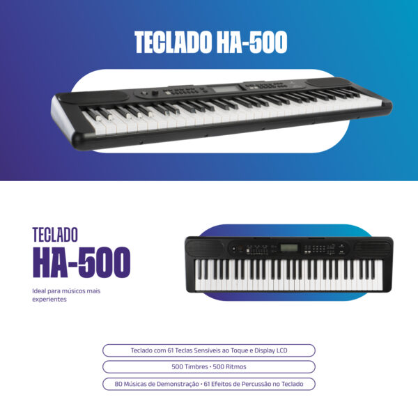 Teclado Musical Harmonics HA-500 - Imagem 2