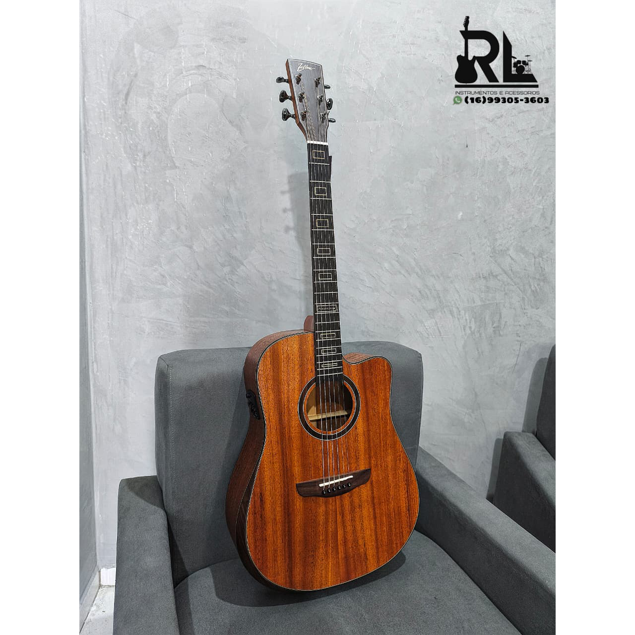 VIOLAO ZELLMER PROVENANCE FOLK MAHOGANY FOSCO - Imagem 2