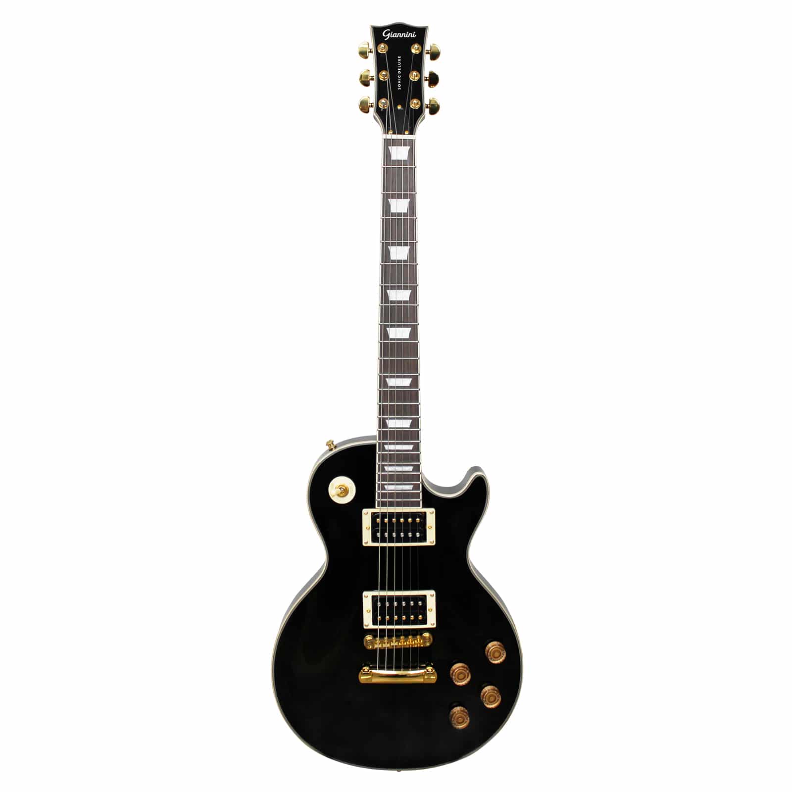 GUITARRA GIANNINI LES PAUL CUSTOM BLACK GAE09 DLX BK