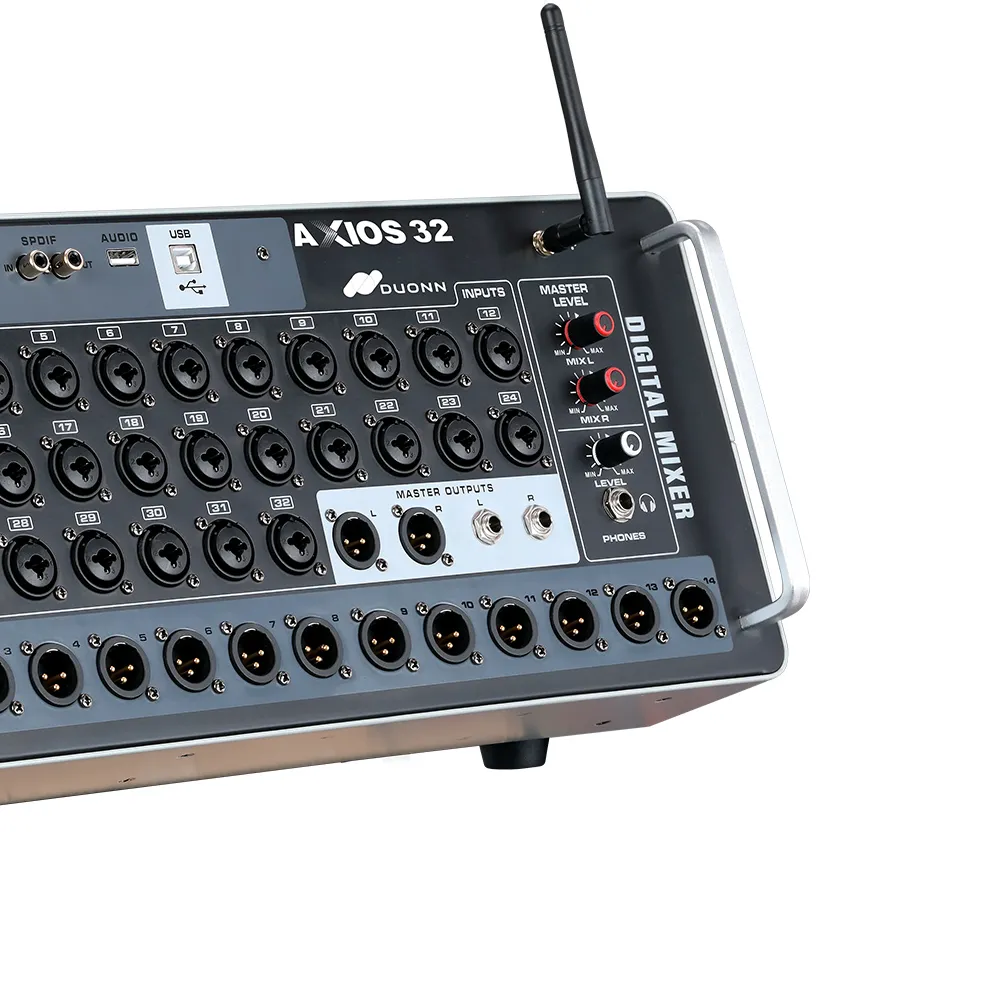 MIXER DIGITAL AXIOS 32 CANAIS DUONN 32 ENTRADAS COMBO P10 E XLR 14 AUXILIARES - Imagem 3