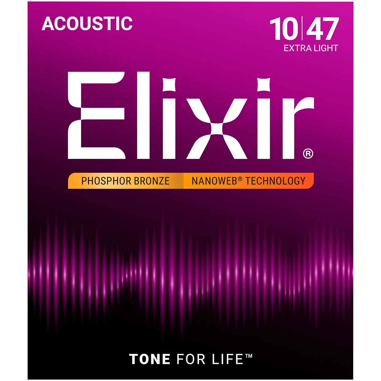 ENCORDOAMENTO 010 ELIXIR PHOSPHOR BRONZE P/VIOLAO ACO EXTRA LIGHT 16002