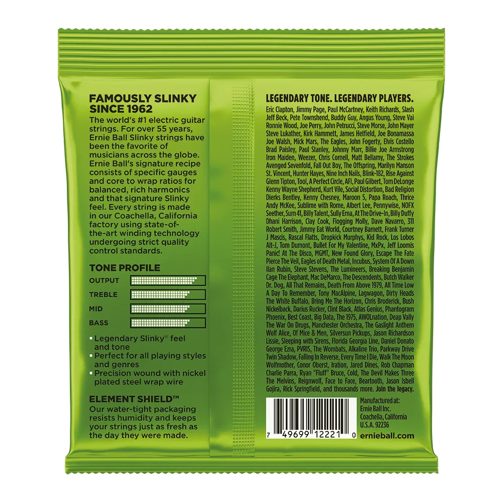 ENCORDOAMENTO 010-046 GUITARRA REGULAR SLINK NIQUEL P02221 ERNIE BALL - Imagem 2