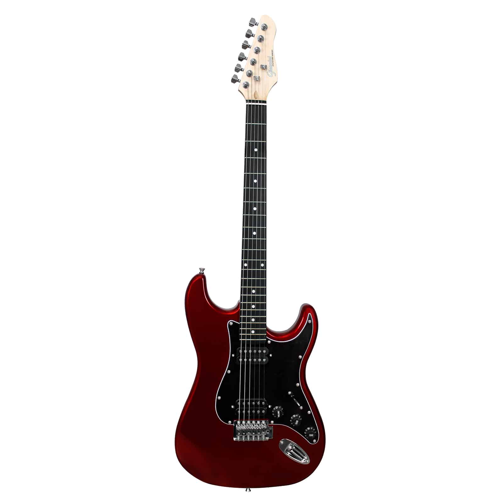 GUITARRA GIANNINI G-102 MR/BK STRATO HH, ESCUDO BK