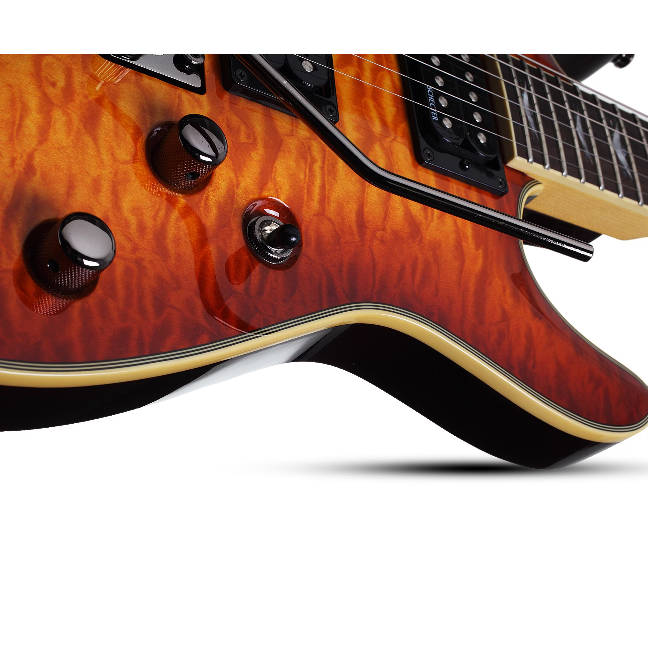 GUITARRA SCHECTER OMEN EXTREME-FR VINTAGE SUNBURST 2029 IDN - Imagem 3