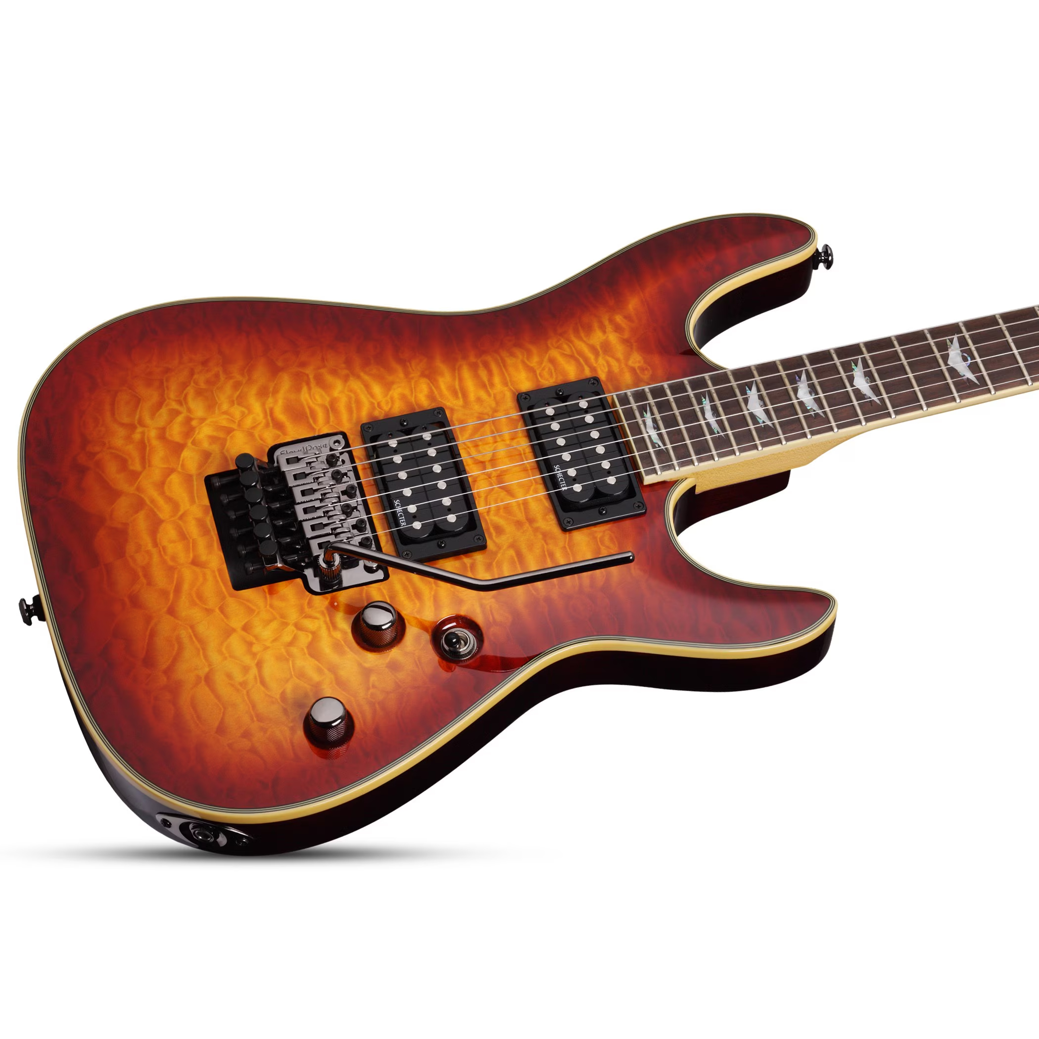 GUITARRA SCHECTER OMEN EXTREME-FR VINTAGE SUNBURST 2029 IDN - Imagem 4