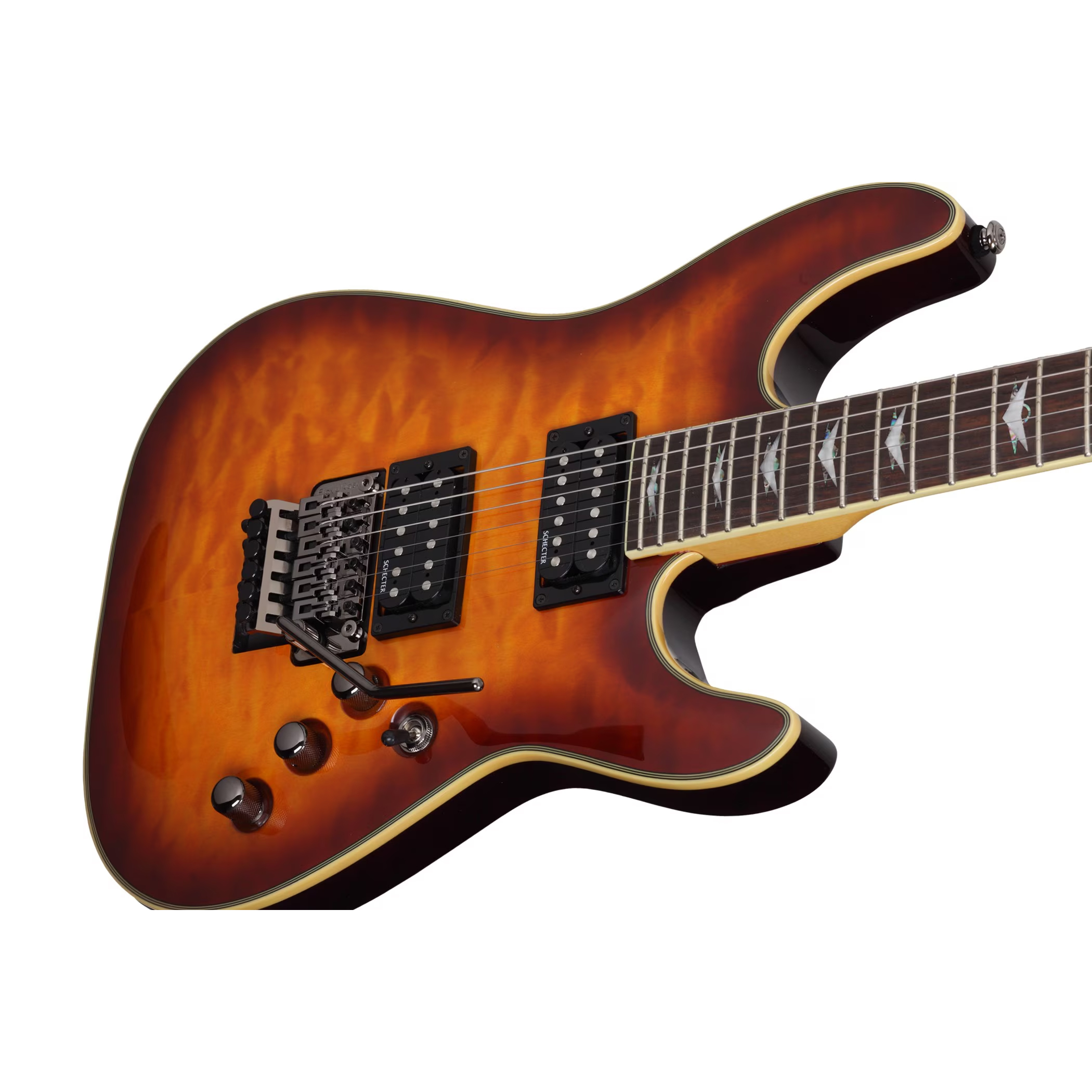 GUITARRA SCHECTER OMEN EXTREME-FR VINTAGE SUNBURST 2029 IDN - Imagem 7