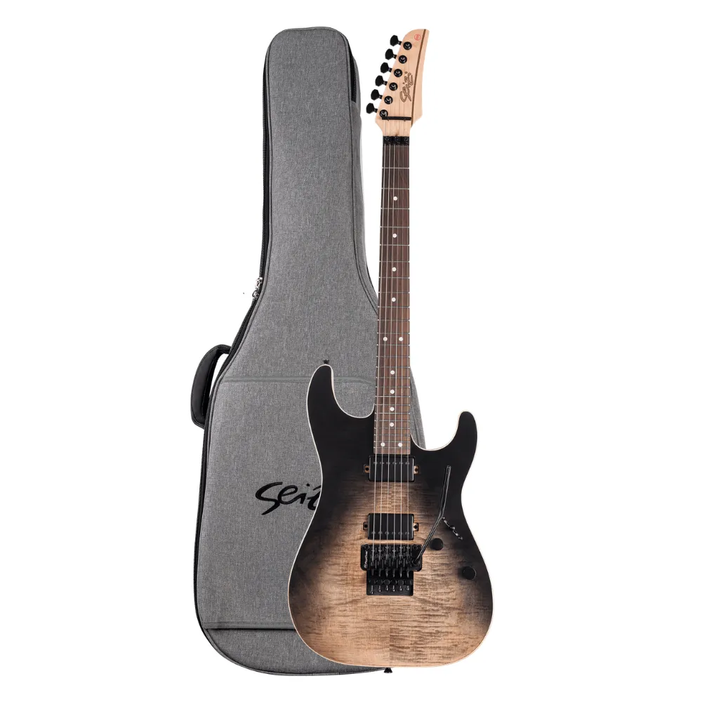 GUITARRA SEIZI KATANA SHADOW HH FLOYD ROSE LUIZINHO SIGNATURE FLAMED DARK MOON - Imagem 3