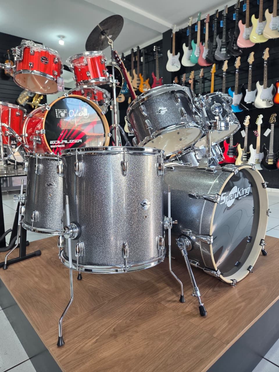 BATERIA SPANKING DRUM SILVER SPARKLE - BUMBO 20 2 SURDOS - Image 5