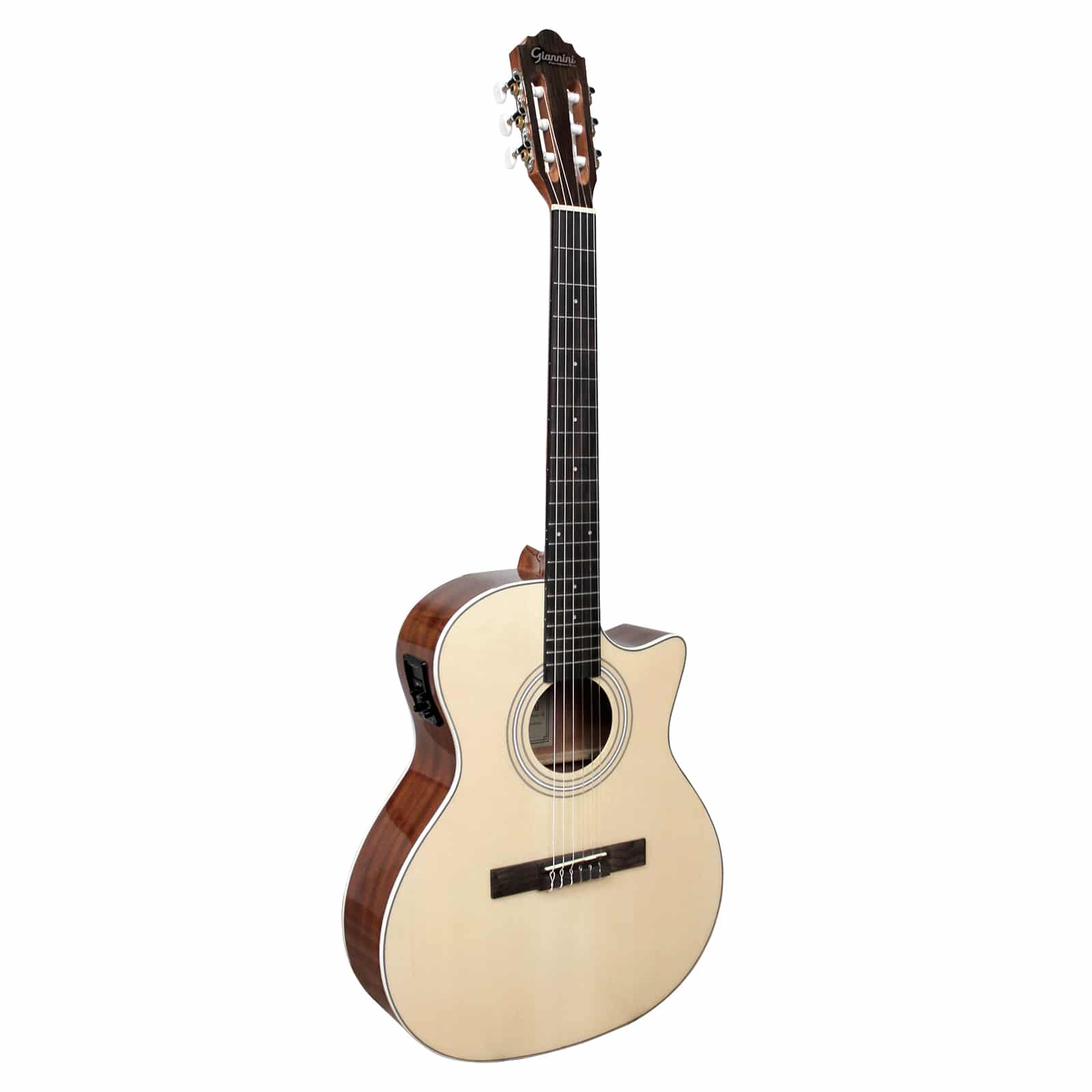 VIOLAO GIANNINI PERFORMANCE PLUS NYLON GRAND AUDITORIUM CUTAWAY NATURAL GNY PLUS CEQ NG